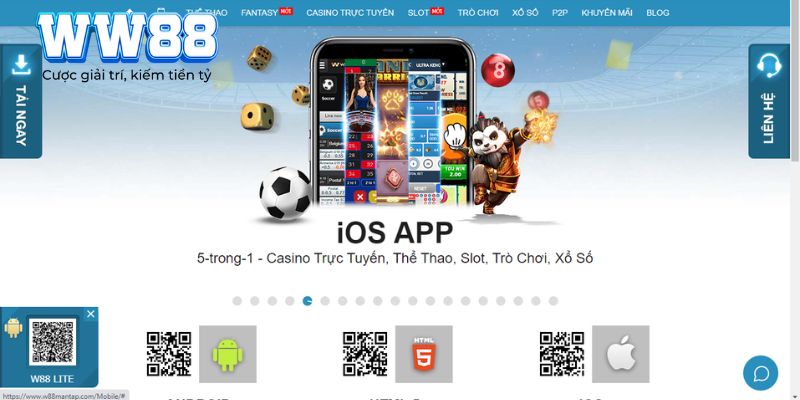 Tải app WW88 - Nền tảng giải trí cực đỉnh trên smartphone